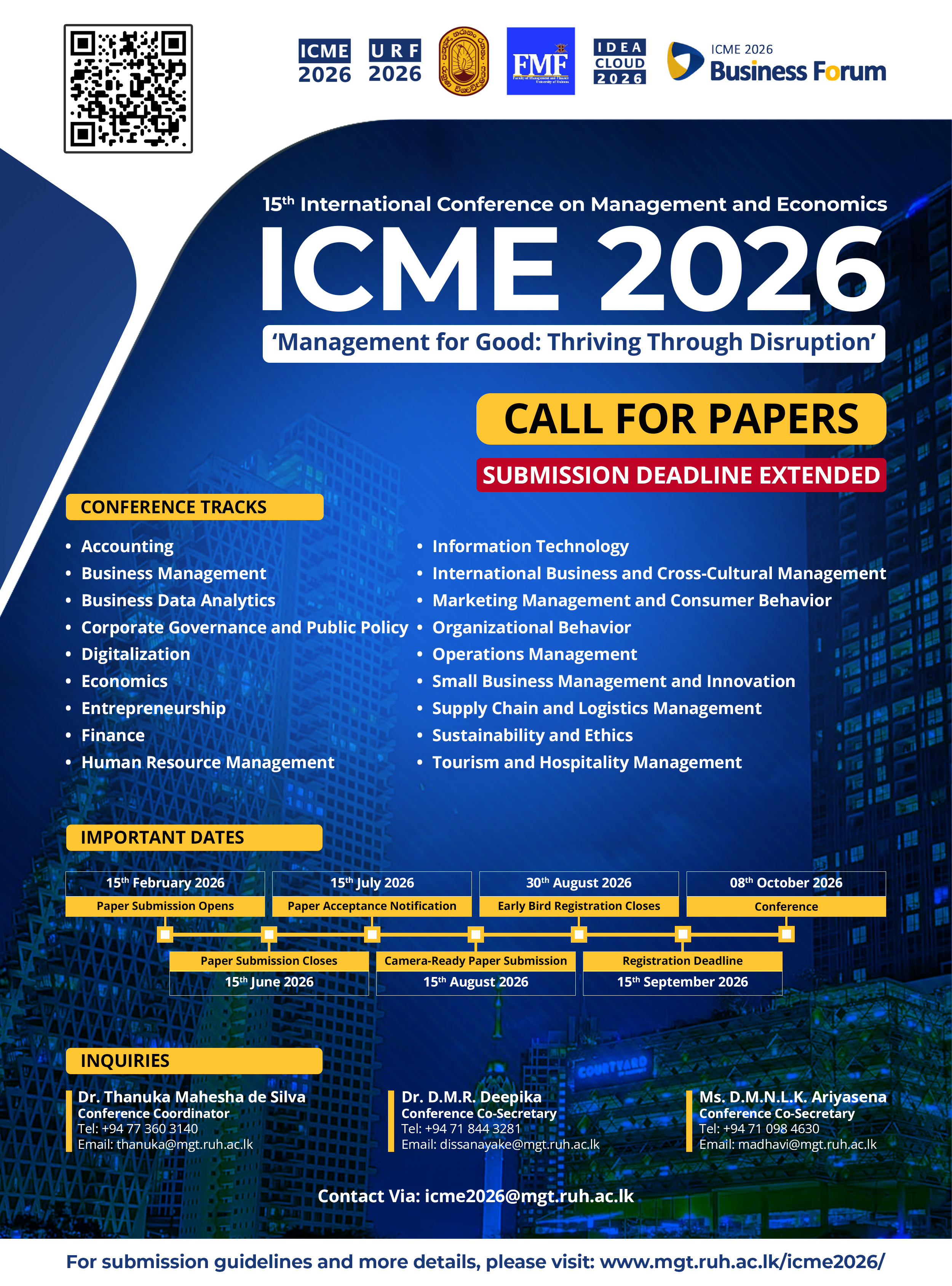 Call for Papers — ICME 2026