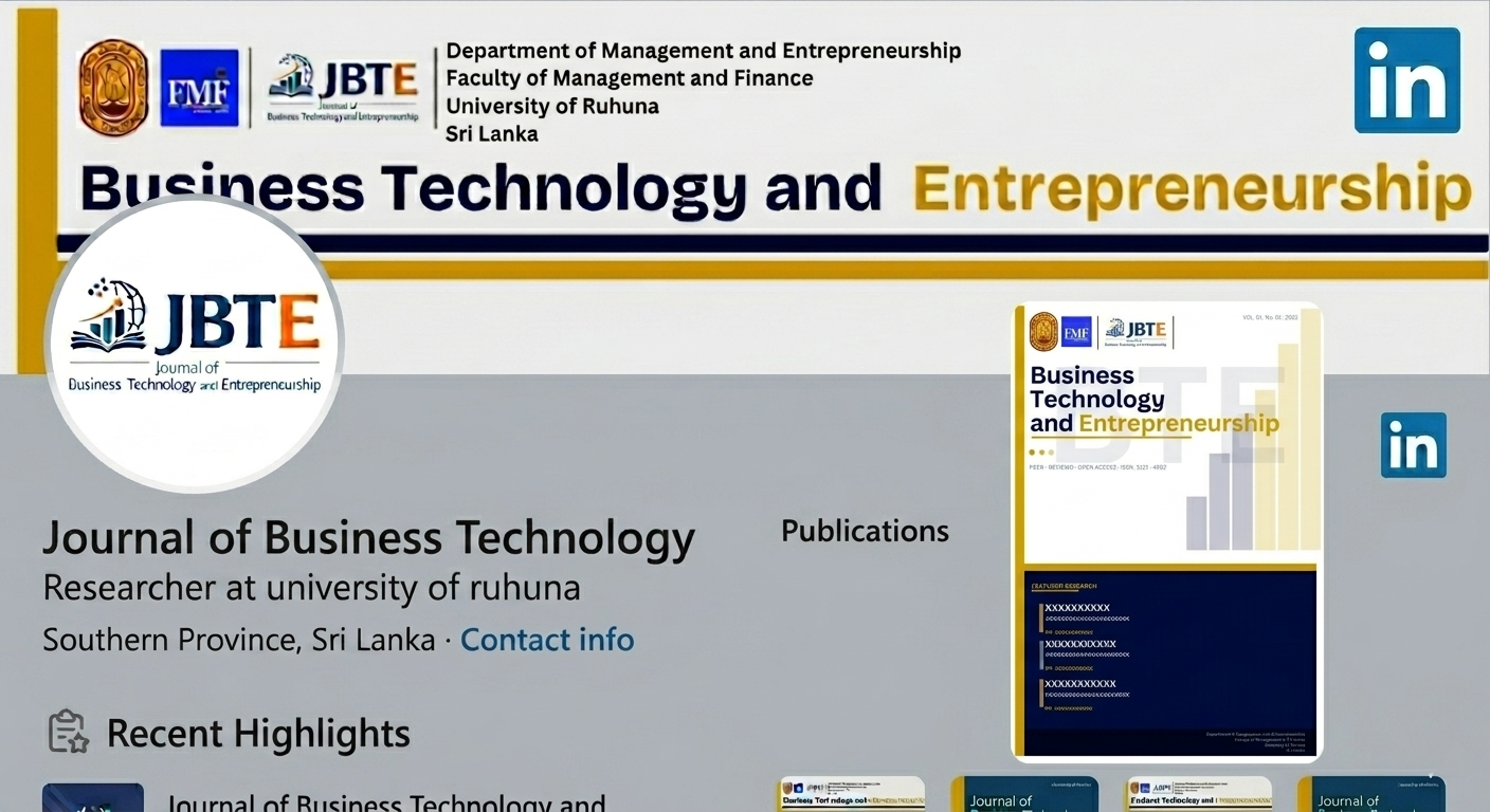 JBTE Launches Official LinkedIn Page to Strengthen Academic Engagement